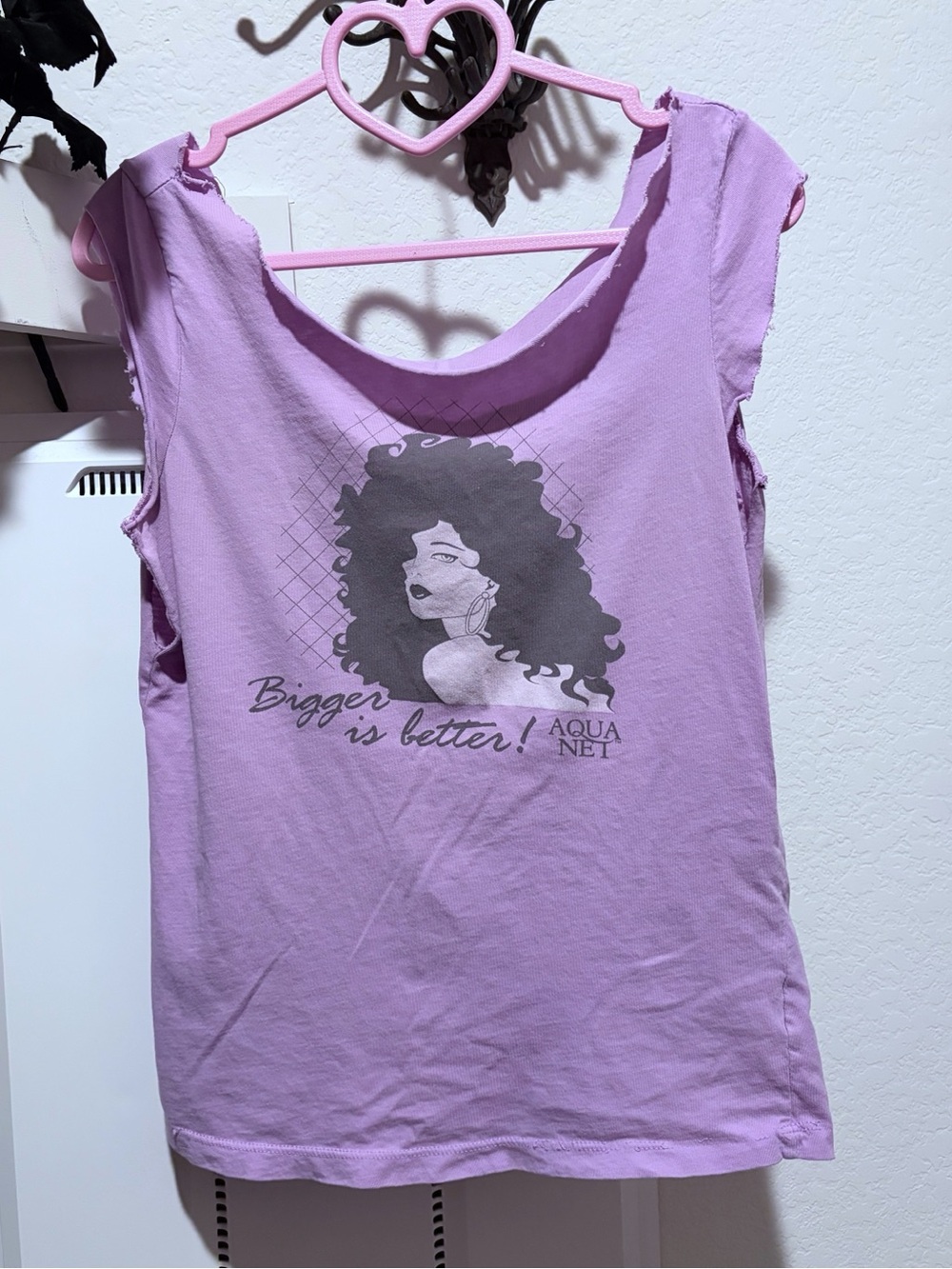 Vintage Violet Aqua Net Cut Up T-Shirt- size - Small